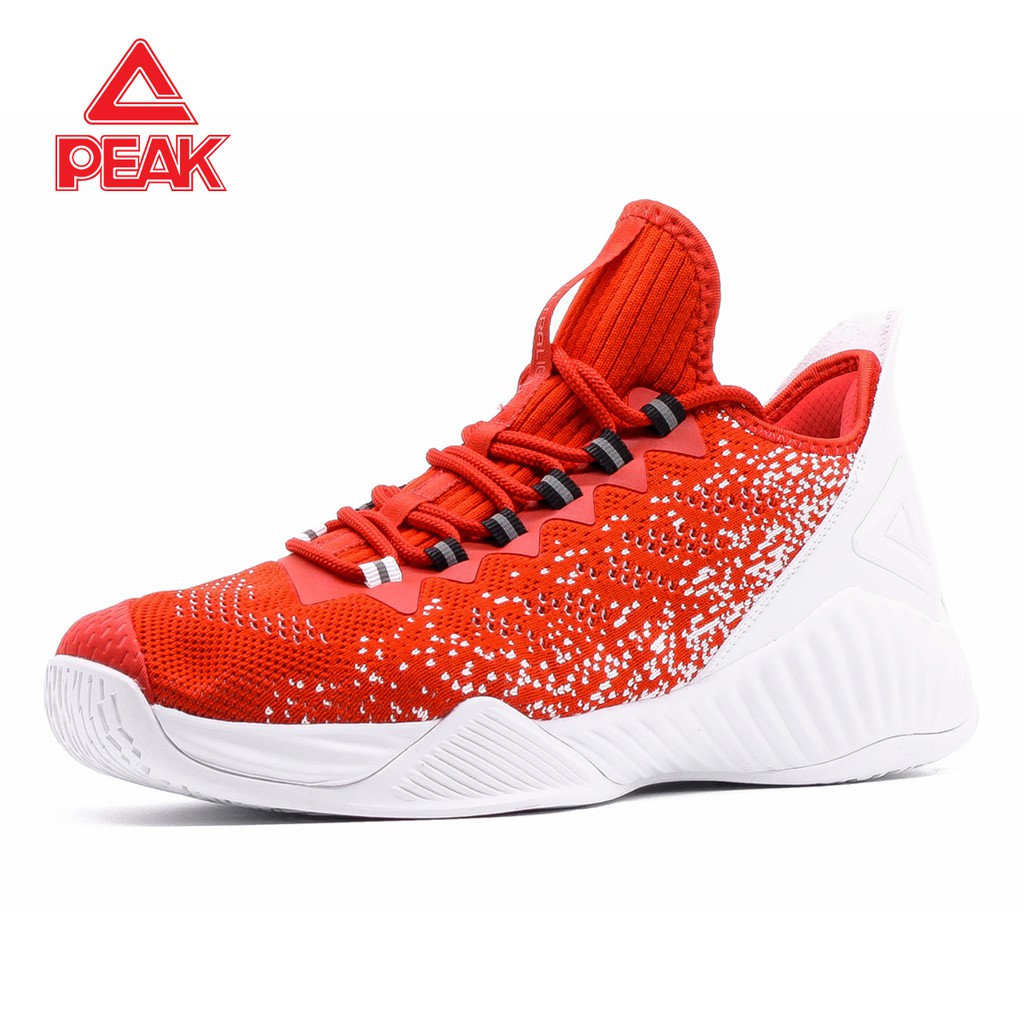 red and white basketball shoes