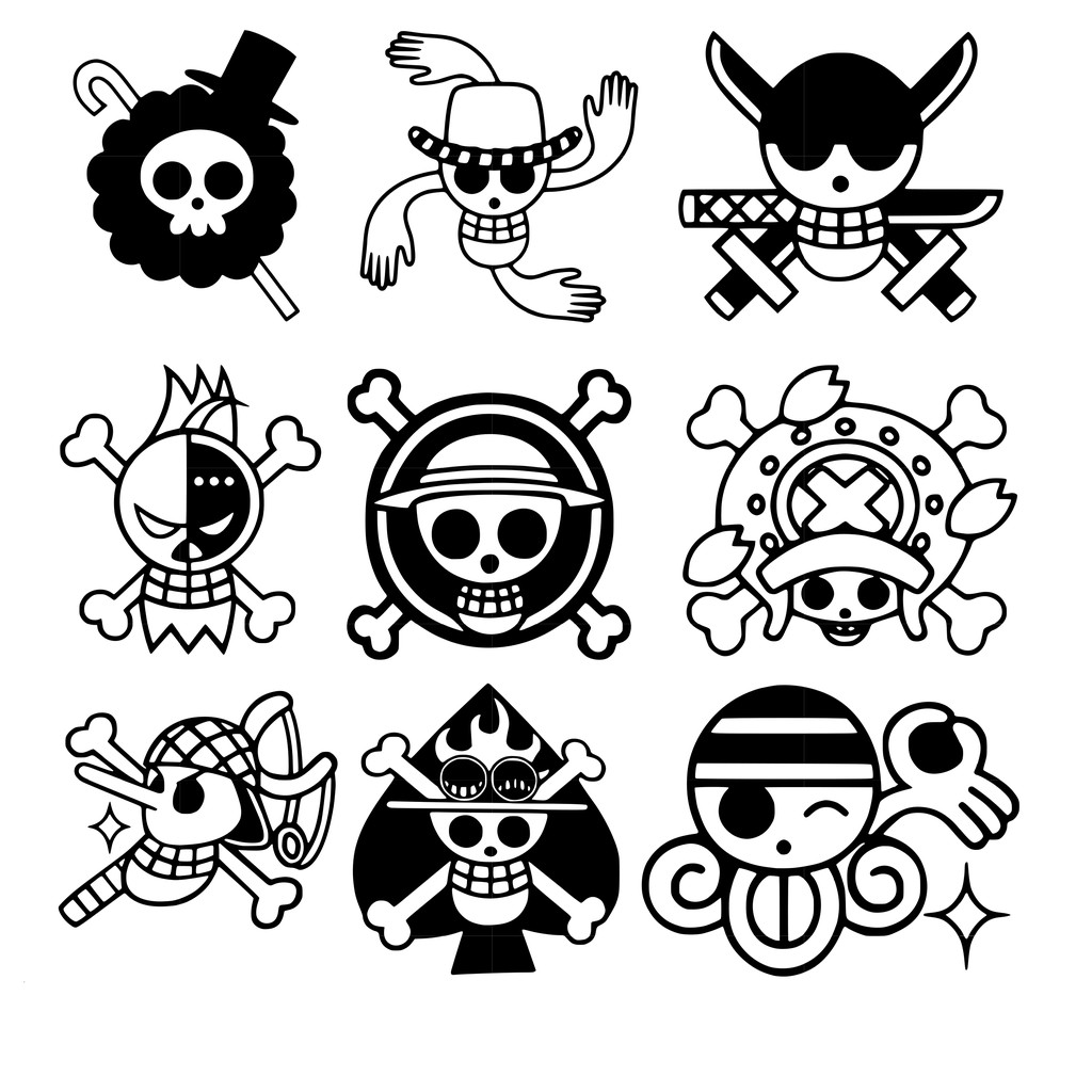 NEW One Piece Car Sticker For set Monkey D Luffy Vinyl Decal Stickers ...