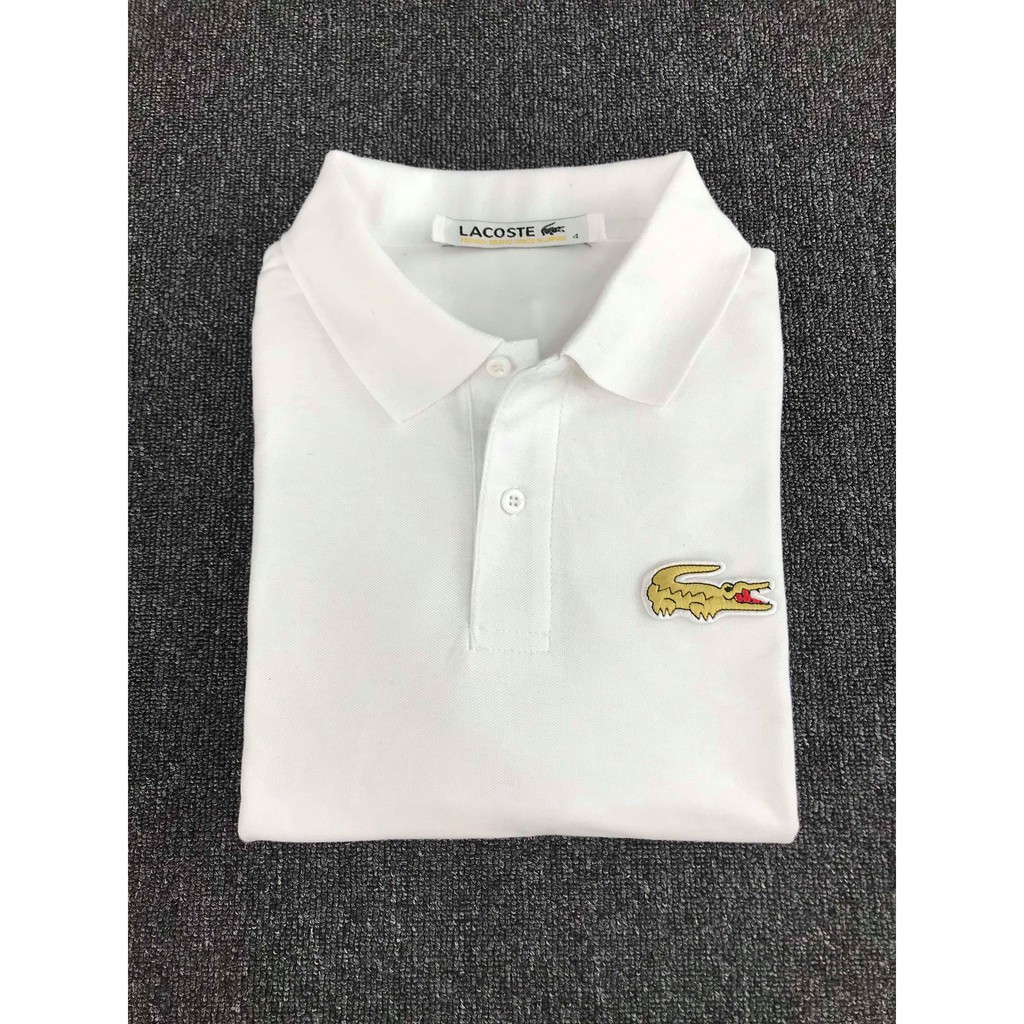 black and white lacoste shirt