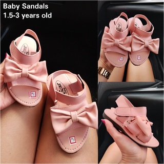 JENNY_O Baby Plain Bow (1.5-3yo,Eu23-27) Korean Leather Marikina Sandals PH Gawang Pinoy