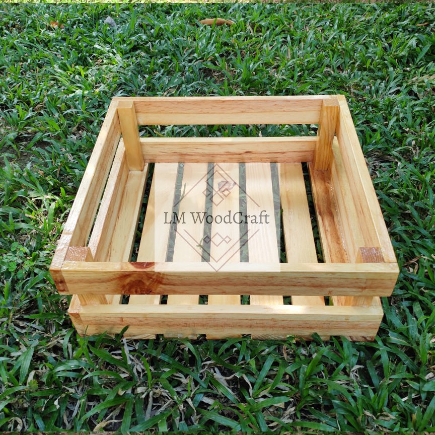Large wooden crate for storage and decor (square type) Shopee Philippines