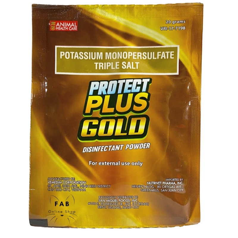 20g Protect Plus Gold Disinfectant Powder (Potassium Monopersulfate