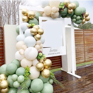 ◊Sage Green Balloon Garland Arch Kit Green Blush Gold Gray Balloons for Wedding Birthday Baby Showe #6
