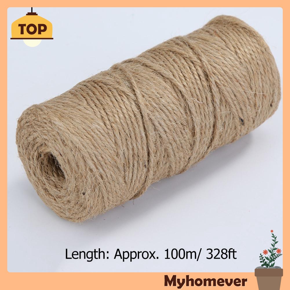 100m/roll Natural Hemp Rope Jute Twine Burlap String Wrapping Cords
