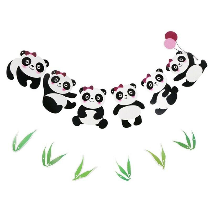 Xieandian Panda Garland Party Supplies Happy Birthday Baby Shower