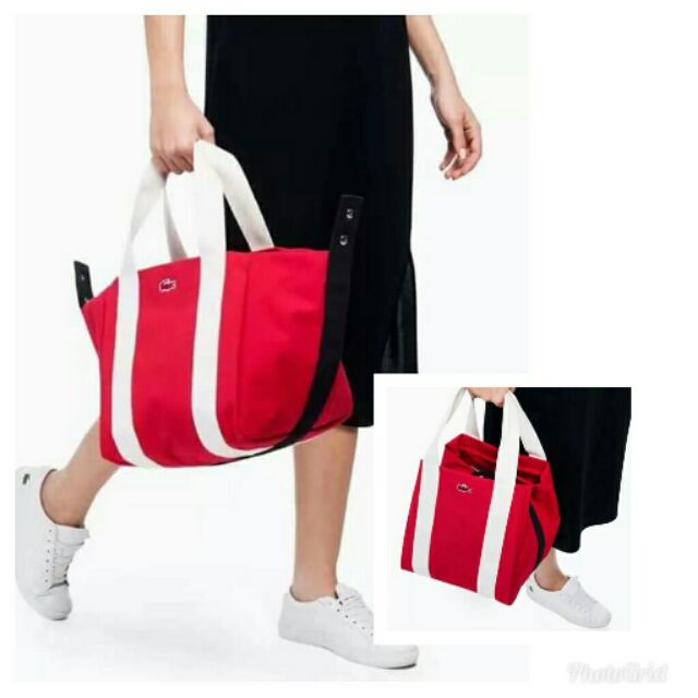 lacoste canvas bag