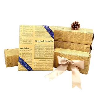 50*70cm Flower Packaging Material Retro Kraft Paper English Newspaper Bouquet Gift Wrapping Paper #5