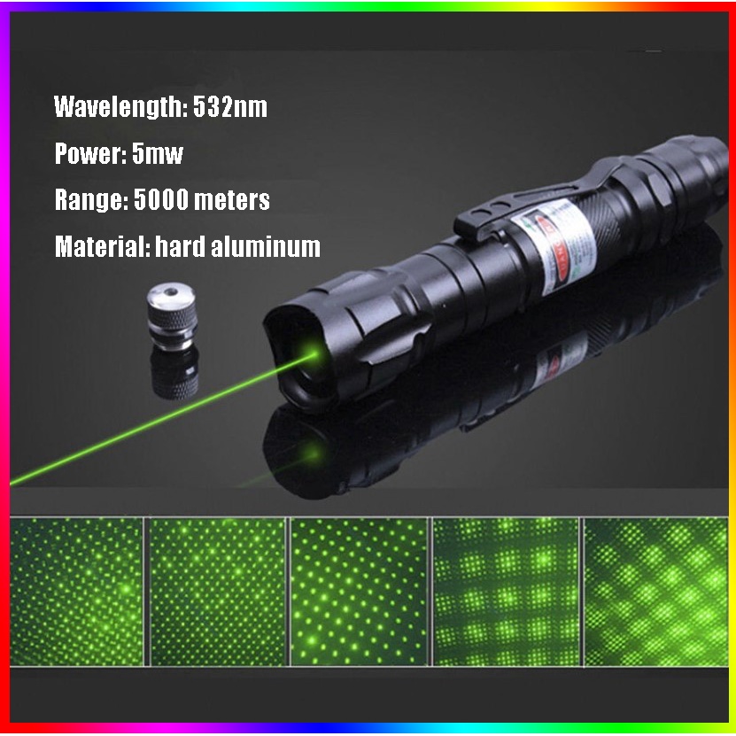 10Miles Laser Pointer Pen Military Focus Lazer Torch Pen Light Power Green Red