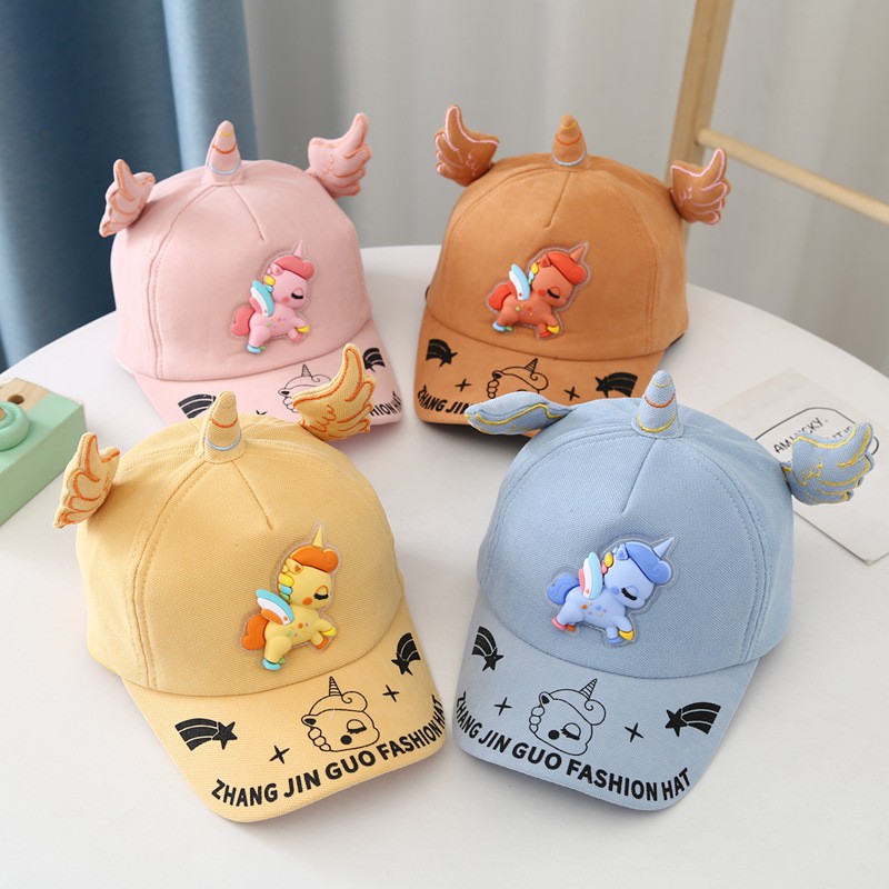 Autumn new children's hat cute girls unicorn outing baseball cap men and  women baby cartoon caps tide | Shopee Philippines