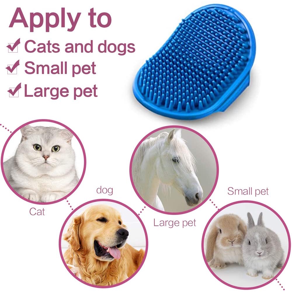 Dog New Grooming Pet Shampoo Brush | Soothing Massage Rubber Bristles Comb for Dogs & Cats Washing #5