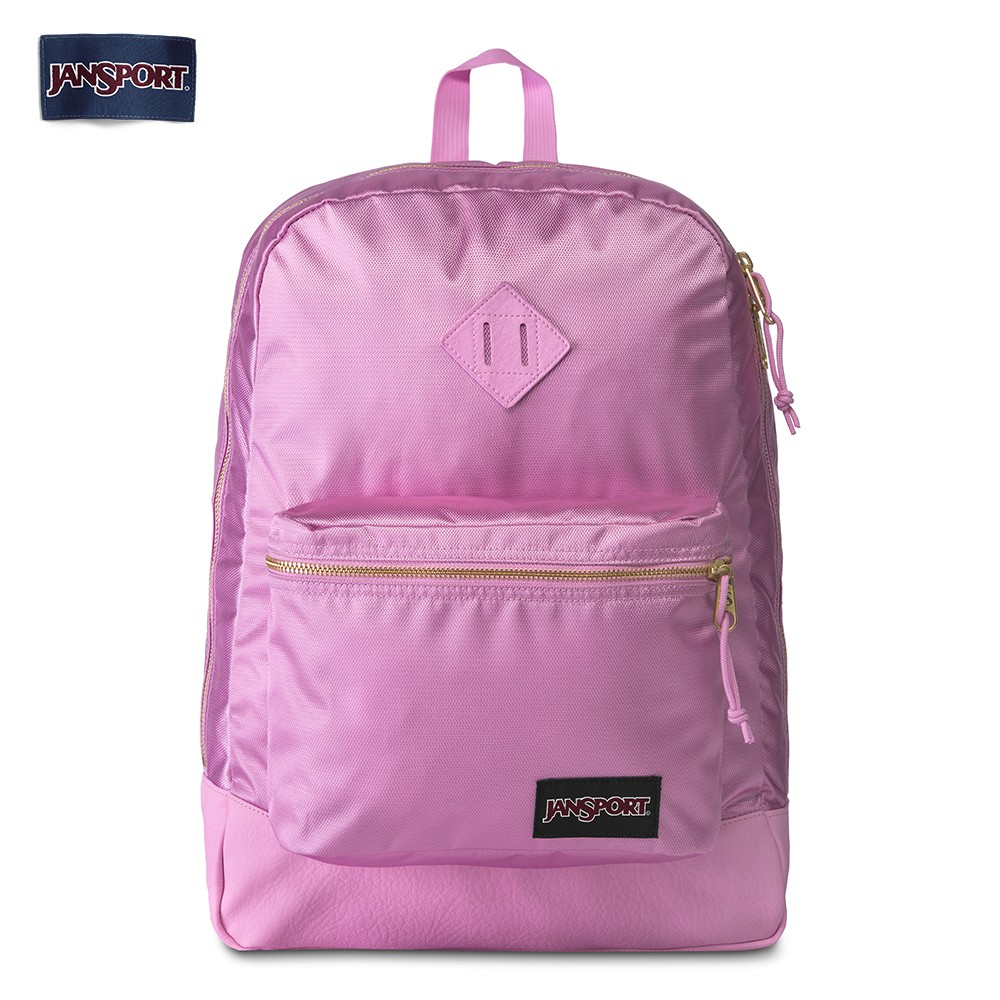 bright pink jansport backpack