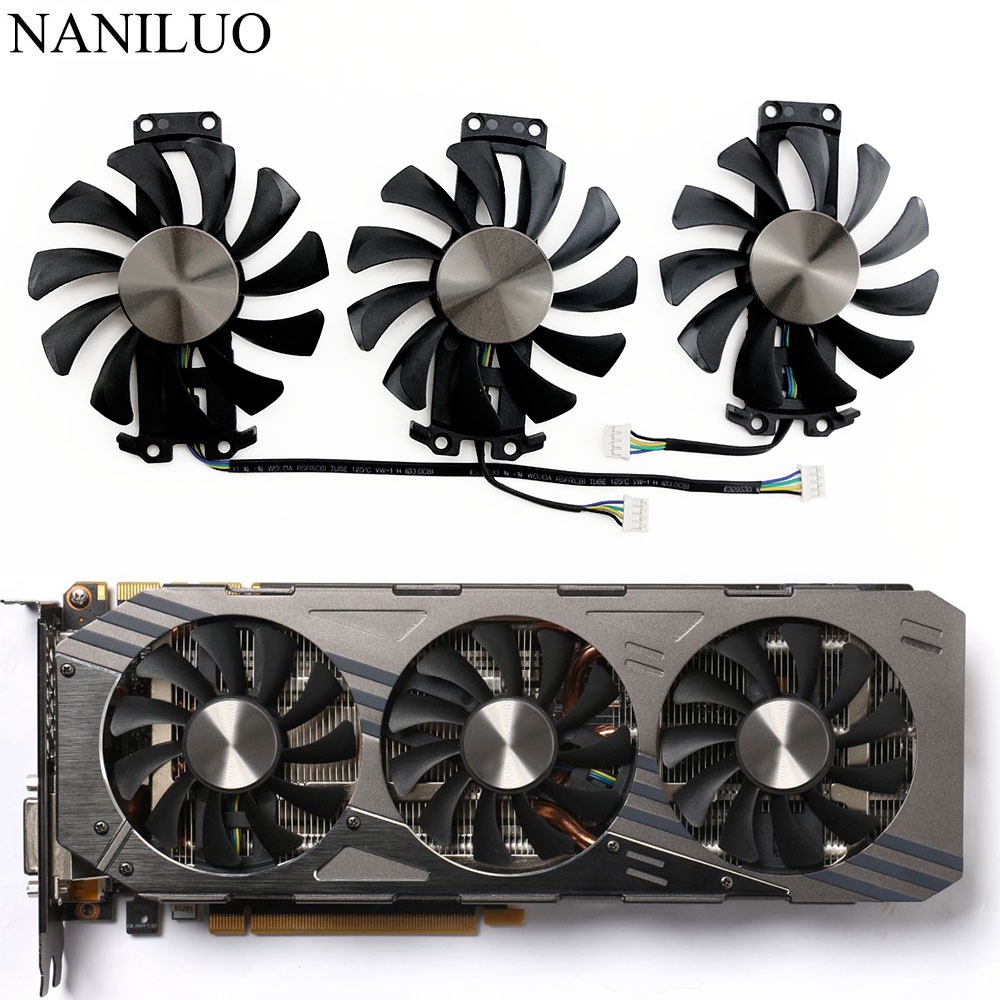 75mm GA81S2U 4PIN GTX980 GTX970 VGA GPU Cooler fan Replace for ZOTAC