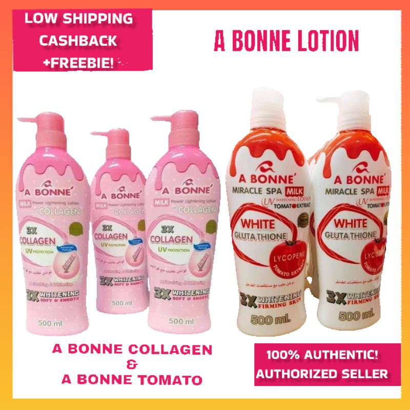 A BONNE LOTION 500ML (COLLAGEN AND TOMATO) 100 AUTHENTIC Shopee