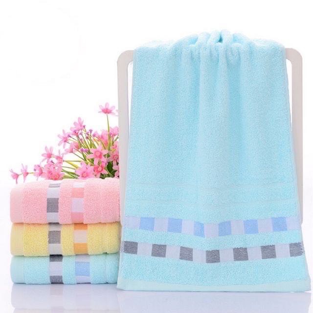 Checkered towel, cotton towel, bathroom absorbent drying cloth, small bath towel