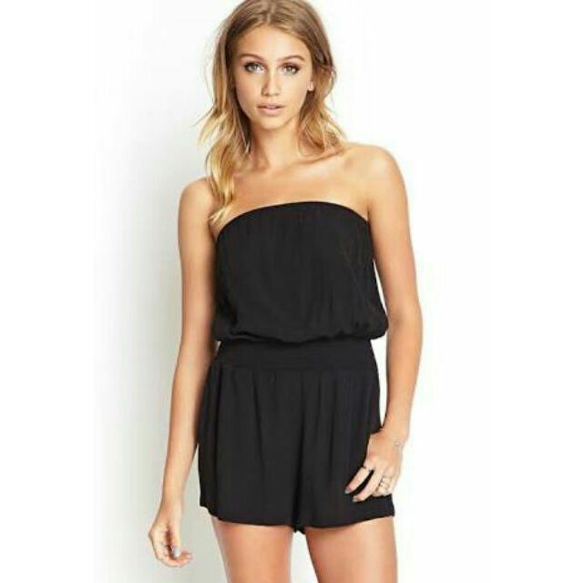forever 21 strapless romper