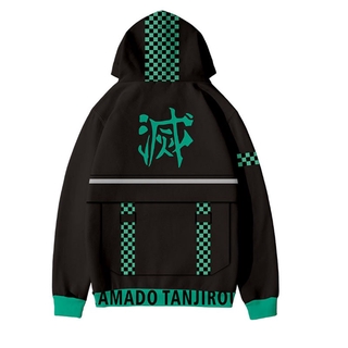 Demon Slayer Cosplay Costume Tanjirou Nezuko Zenitsu Coat Jacket Hoodie