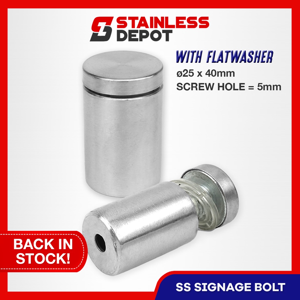 1PC Advertising Bolt Stainless Signage Bolt Advertising Signage Holder