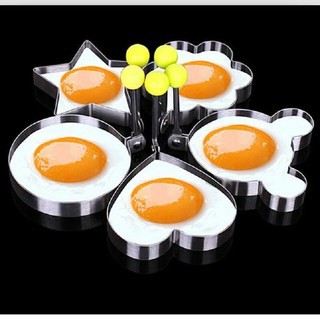 5 Design in 1 Set Creative Stainless Steel Omele Egg Frying Mold