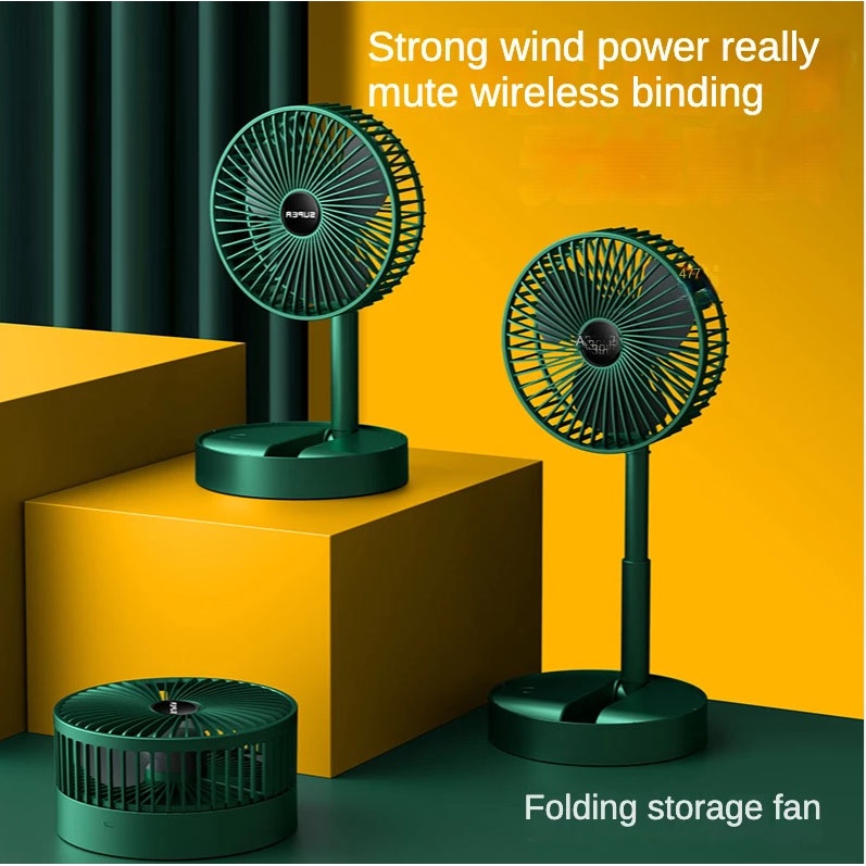 Desk Electric Fan Small folding fan with USB charging retractable 3 ...