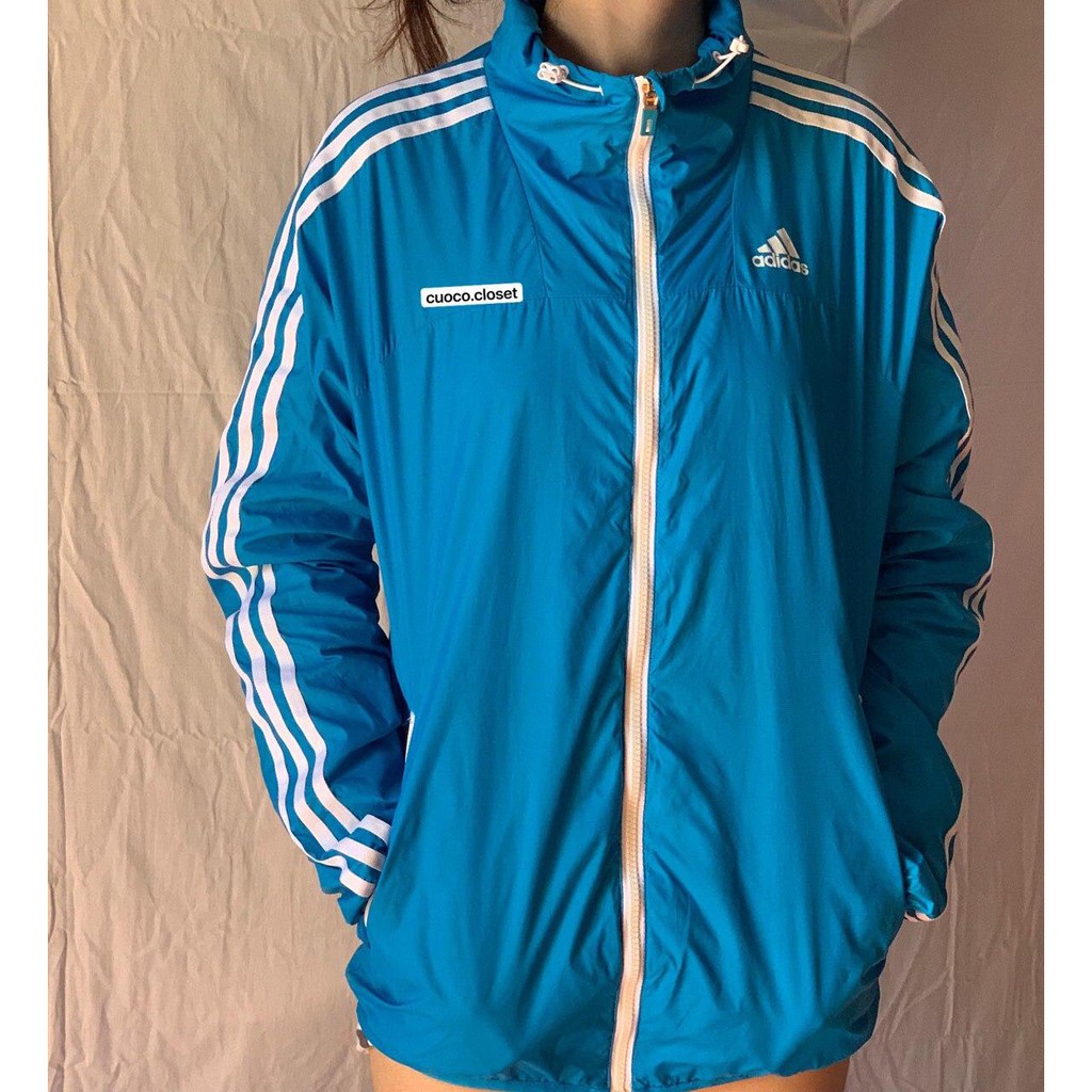 blue windbreaker adidas