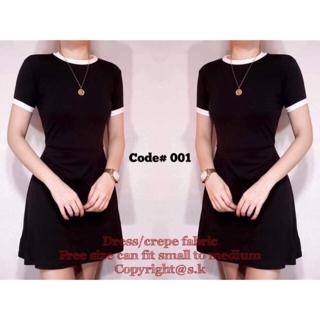 black casual skater dress