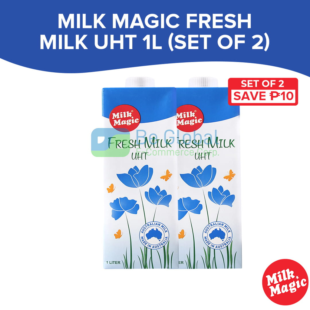 Milk Magic Fresh Milk UHT 1 Liter (Set of 2) Nutritious Health Drink