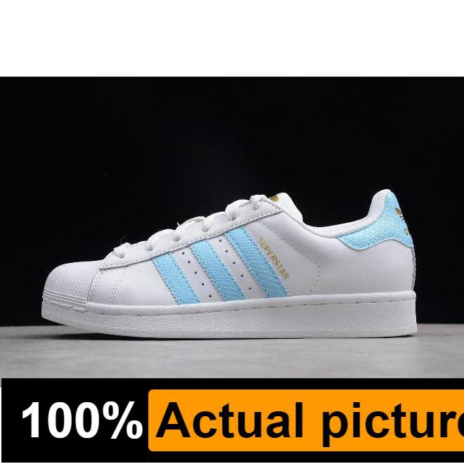 adidas superstar white blue