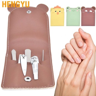 Hengyu 5Pcs/Set Stainless Steel Nail Clipper Set Portable Manicure Kit File Eyebrow Trimming Clip #9