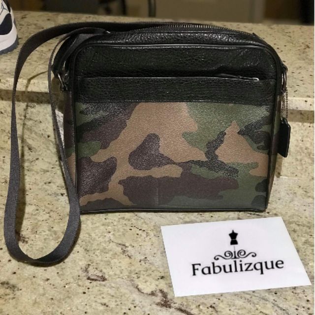 coach camouflage sling bag