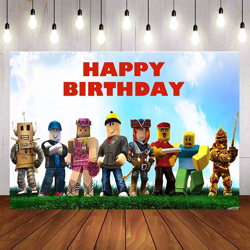 Roblox Backdrops For Photo Studio Boys Game Theme Birthday Party Photography Backgrounds Custom Name Photo Shopee Philippines - roblox birthday theme boy