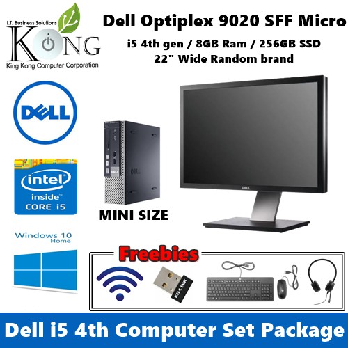 Dell Optiplex 3020 7020 Micro Sff 4th Gen I5 Ssd Desktop Computer Set Package Wifi Ready W Monitor Shopee Philippines