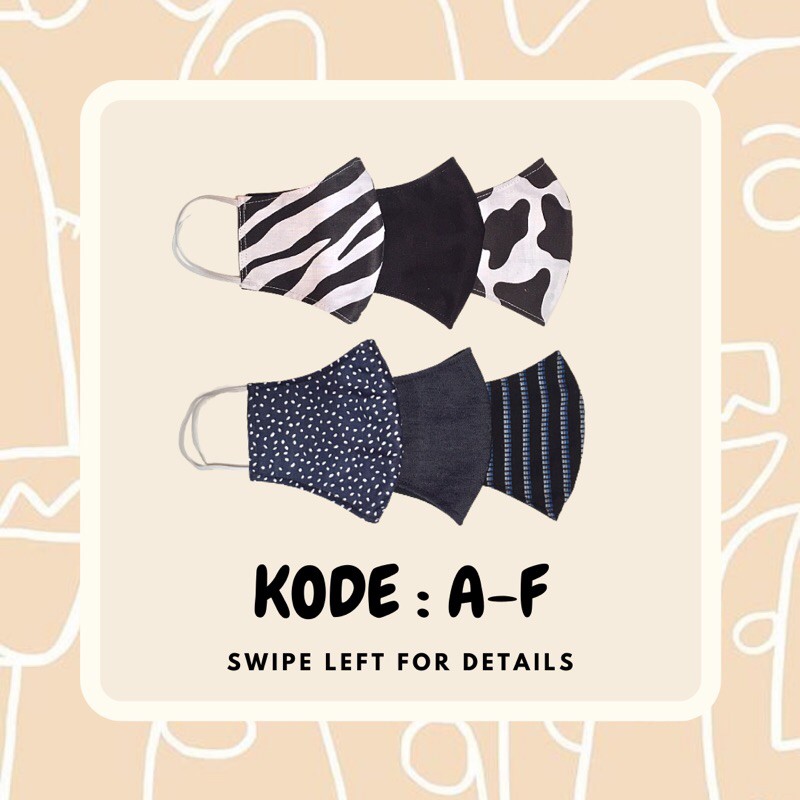 Vol 4 Fabric Mask Code A F Shopee Philippines