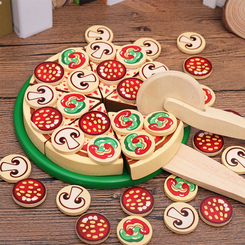 wooden pizza toy