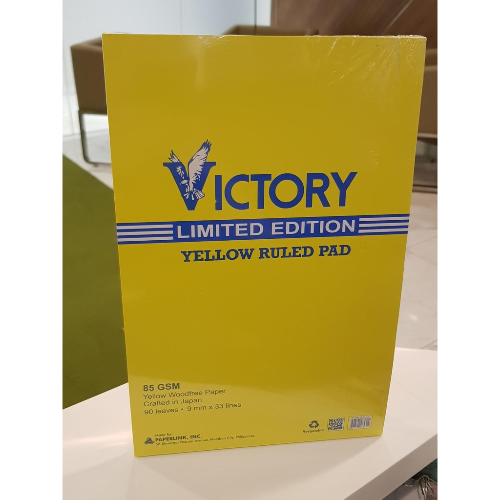 victory-limited-edition-yellow-ruled-pad-85-gsm-shopee-philippines