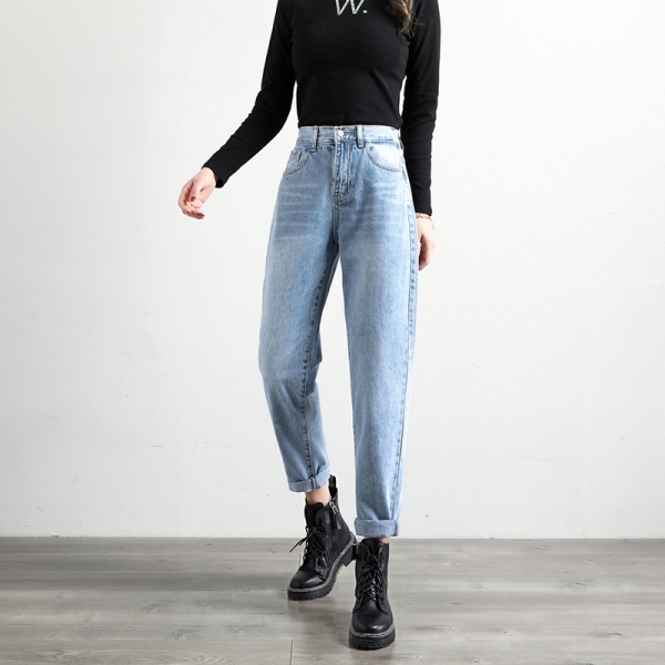 rubber waist jeans