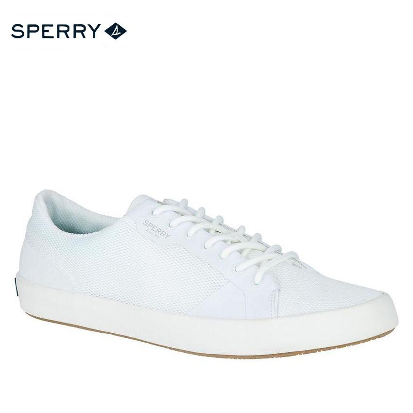 sperry white mens sneakers