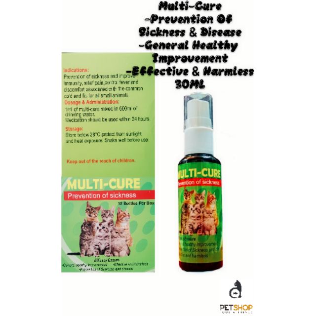 MultiCure Prevention Of Sickness & Disease Liquid For Cats /Ubat