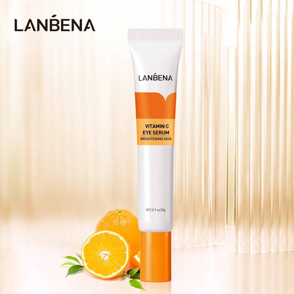 LANBENA Vitamin C Eye Serum Brightening Fading Dark Circles Bags Eye