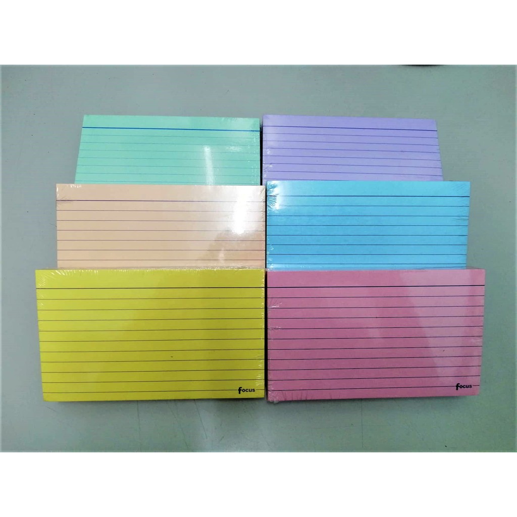 Colored Index Card (3X5, 4X6, 5X8) 100sheets Shopee
