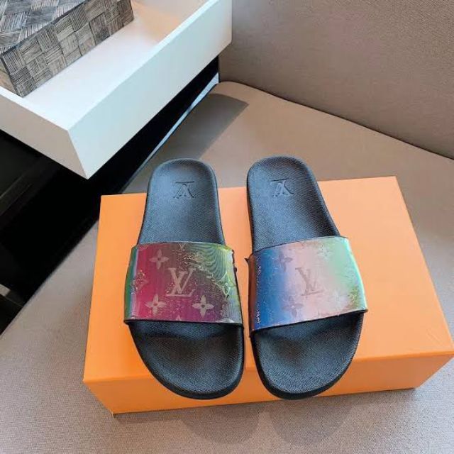 louis vuitton rainbow slides