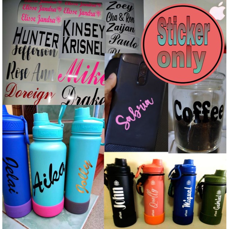 Customized/Personalized NAME STICKER ONLY!Decal/Waterproof Sticker for