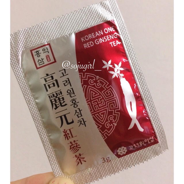 Korean Red Ginseng Tea 3g Shopee Philippines