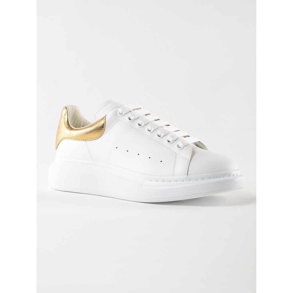 white and gold alexander mcqueen sneakers