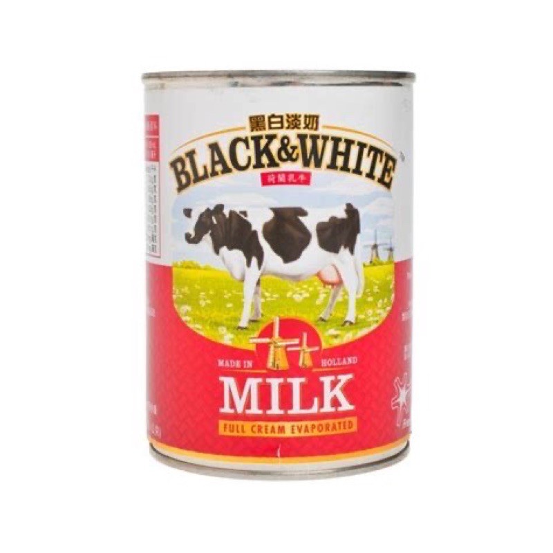 Hong Kong Black & White Full Cream Evaporated Milk 410g Shopee