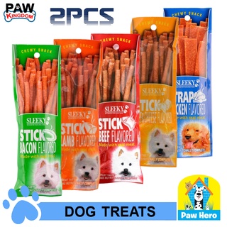 Sleeky Stick Dog Treats Chewy Snack Stick 50g -Small by PAW HERO (SET OF 2)