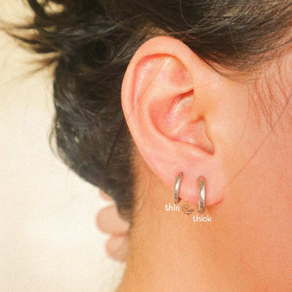 Accessoriesta Minimalist Thick Ear Hugger Stainless Earrings Shopee