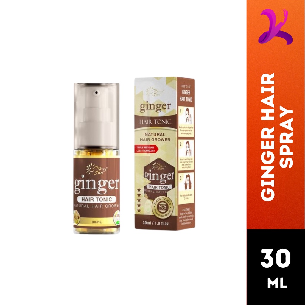 Merry Sun Ginger Hair Tonic Natural Grower Spray (30ml) Shopee