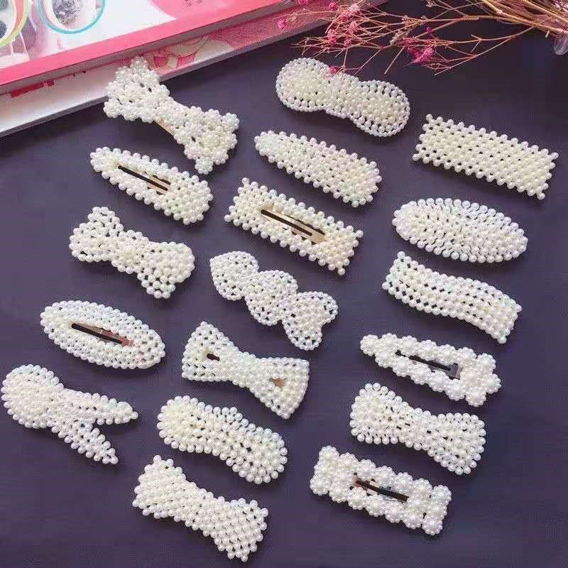 Korea Pearl Metal Hair Clips | Shopee Philippines