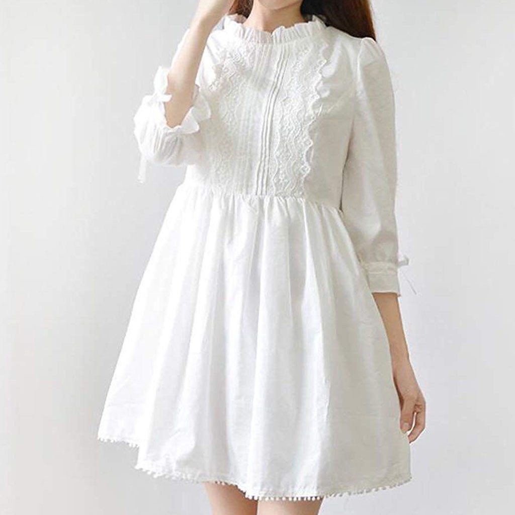 white lace holiday dress