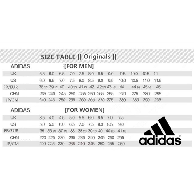 adidas uk shoe size